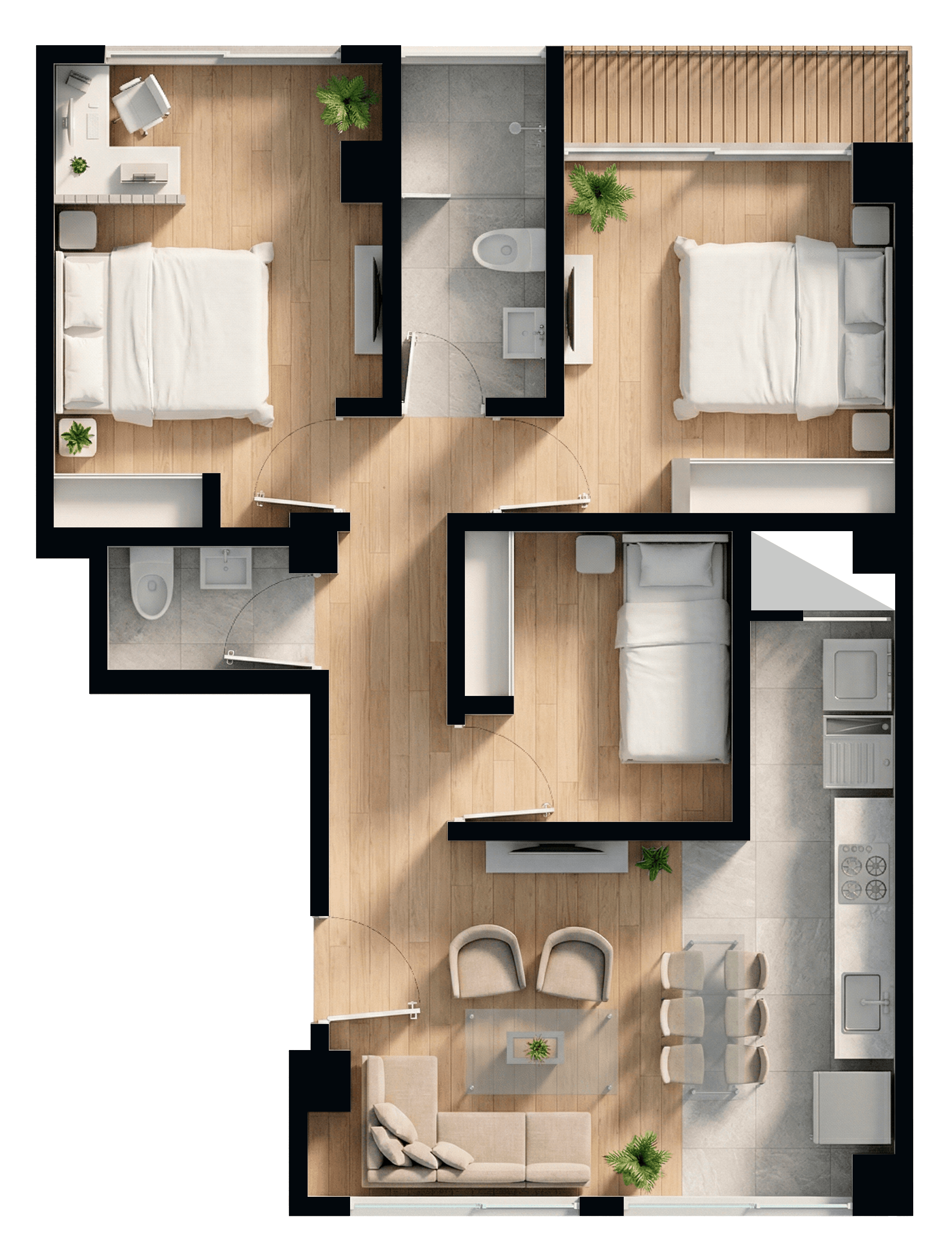 Plano Apartamento Tipo 1