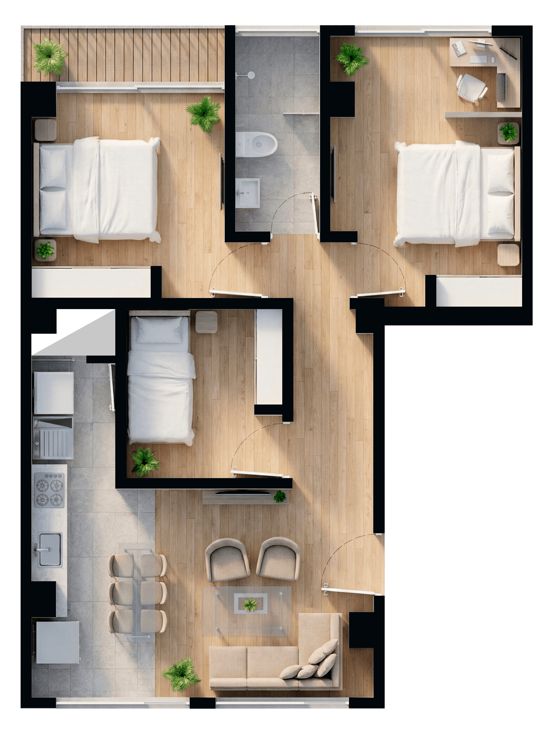Plano Apartamento Tipo 2