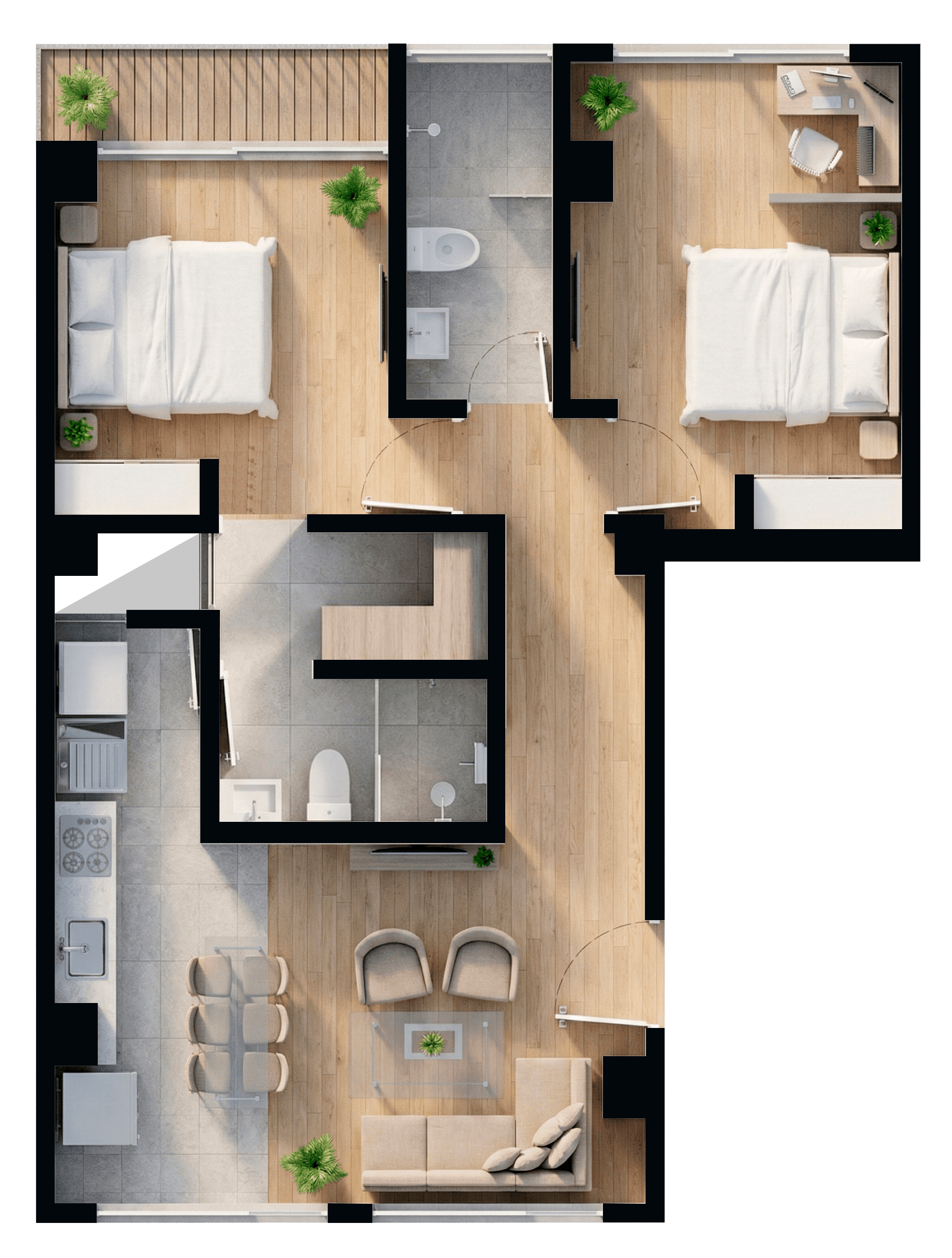 Plano Apartamento Tipo 3