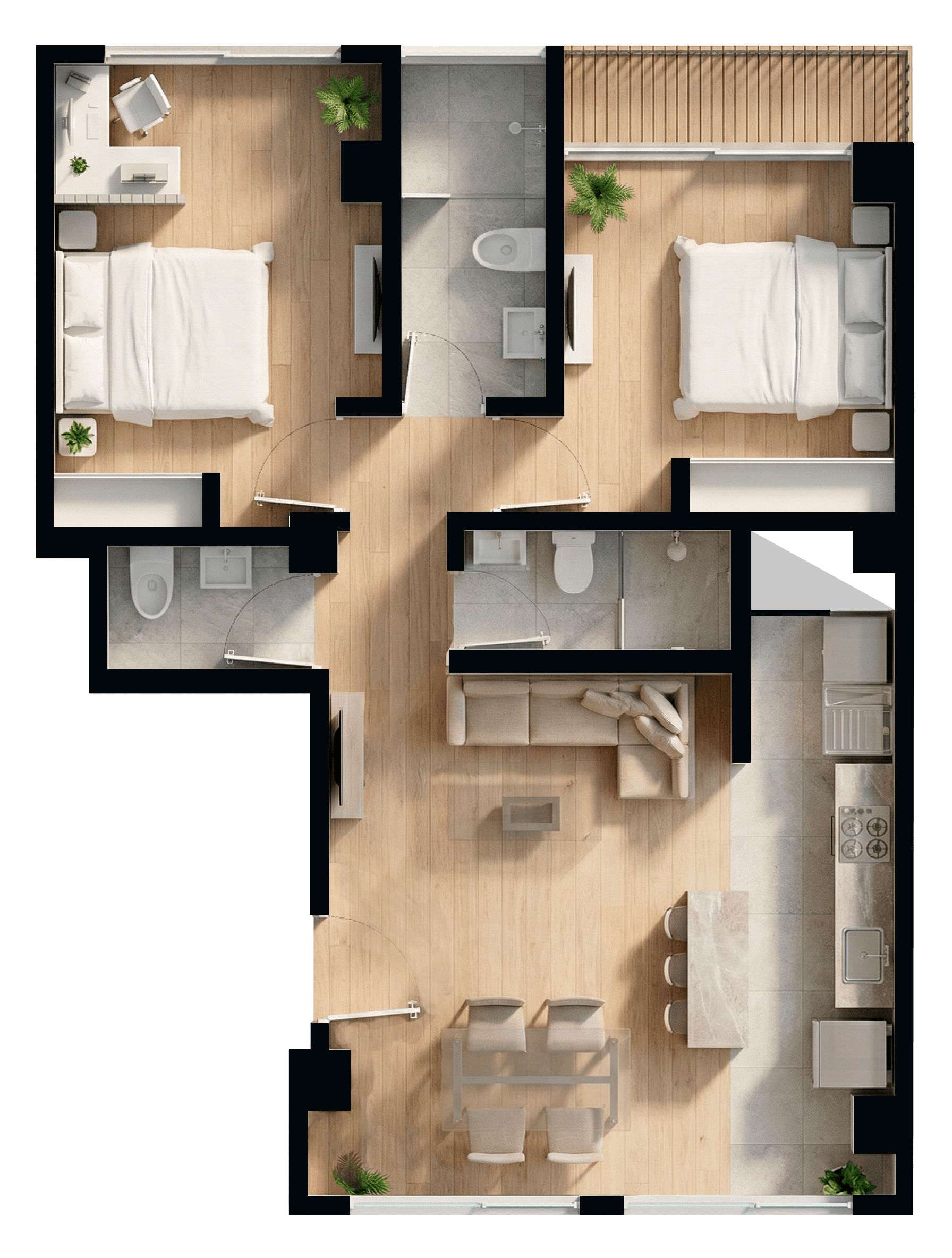 Plano Apartamento Tipo 4