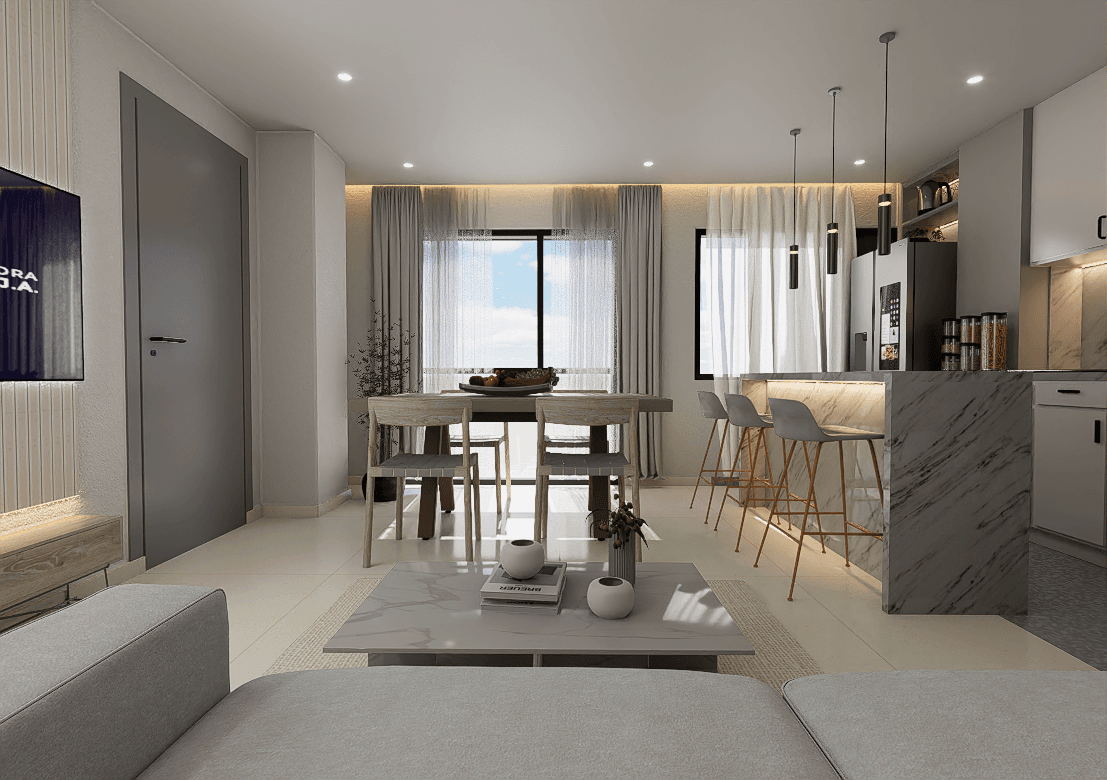Sala, Comedor y Cocina